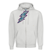 Dove Grey Purple Border Aztec Pattern Lightning Zipper Hoodie - Bettercallsaul