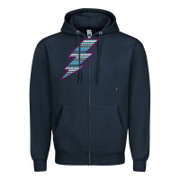 Navy Purple Border Aztec Pattern Lightning Zipper Hoodie - Bettercallsaul