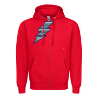 Red Purple Border Aztec Pattern Lightning Zipper Hoodie - Bettercallsaul