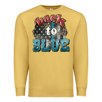 Antique Gold Back to blue 4th of july Premium Sweatshirt - HowdyJamesFarm