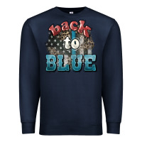 Navy Back to blue 4th of july Premium Sweatshirt - HowdyJamesFarm