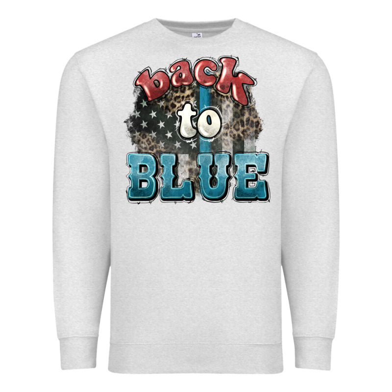 Back To Blue 4th Of July Premium Sweatshirt by HowdyJamesFarm | Teevron