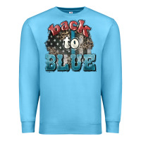 Ocean Blue Back to blue 4th of july Premium Sweatshirt - HowdyJamesFarm