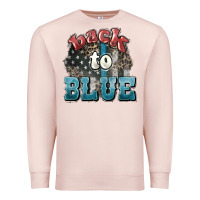 Pale Pink Back to blue 4th of july Premium Sweatshirt - HowdyJamesFarm