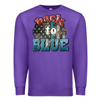 Purple Back to blue 4th of july Premium Sweatshirt - HowdyJamesFarm