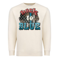 Sandshell Back to blue 4th of july Premium Sweatshirt - HowdyJamesFarm
