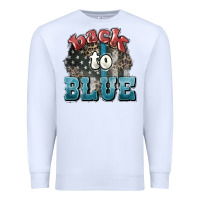 White Back to blue 4th of july Premium Sweatshirt - HowdyJamesFarm