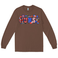 Chestnut 4th of july nurse Long Sleeve Tee - NancyCooperArtShop