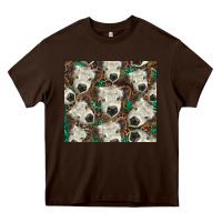 Chocolate Brown white Scottish calf Heavy Core Tee - BarkalooDesign