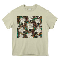 Mossy white Scottish calf Heavy Core Tee - BarkalooDesign