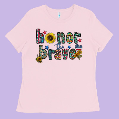 Honor The Brave Ladies Tee Designed By Cowhidedigitalart