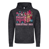Vintage Black i'm freakin freezin christmas 2023 Vintage Hoodie - NancyCooperArtShop