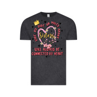 Vintage Black side by side or miles apart sisters will always be connected by heart Vintage Tee - MaliasSmallBusiness
