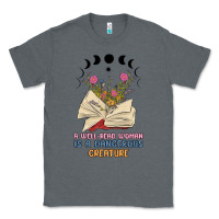 Charcoal Heather a well read woman is a dangerous creature Classic Tee - MaliasSmallBusiness