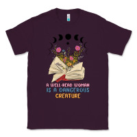 Plum a well read woman is a dangerous creature Classic Tee - MaliasSmallBusiness