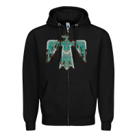 Black Cowhide Aztec Thunderbird Zipper Hoodie - Bettercallsaul