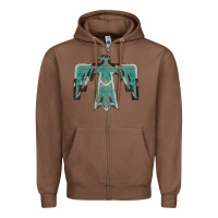 Chestnut Cowhide Aztec Thunderbird Zipper Hoodie - Bettercallsaul