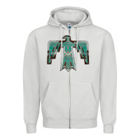 Dove Grey Cowhide Aztec Thunderbird Zipper Hoodie - Bettercallsaul