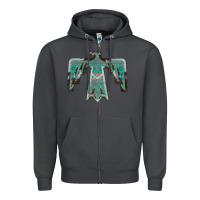 Smoke Cowhide Aztec Thunderbird Zipper Hoodie - Bettercallsaul