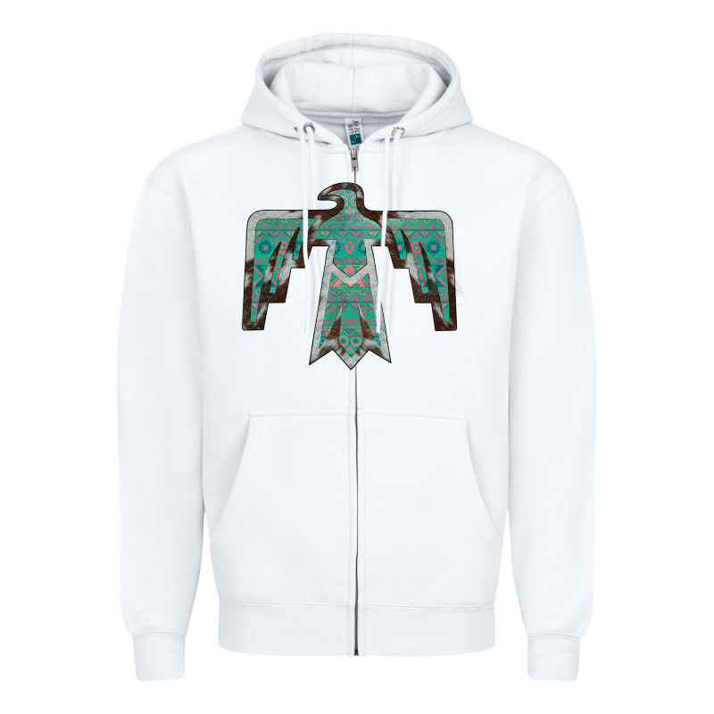Cowhide Aztec Thunderbird Zipper Hoodie by Bettercallsaul | Teevron