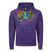Cloud Purple mama bear sunflowers leopard cowhide mother's day Vintage Hoodie - Jasminsmagicworld