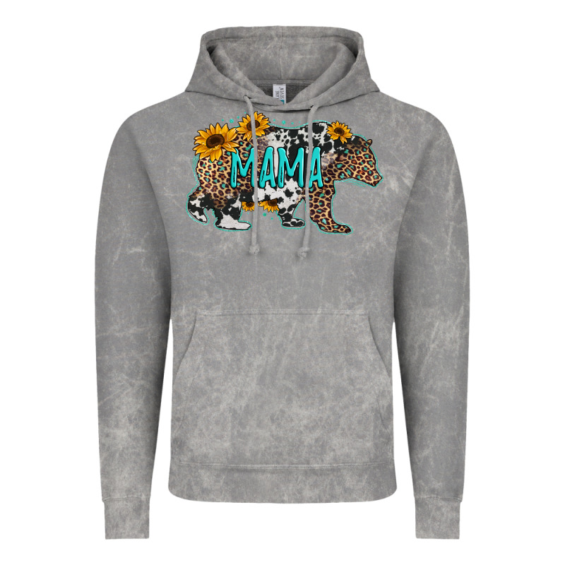 Mama Bear Sunflowers Leopard Cowhide Mother's Day Vintage Hoodie by Jasminsmagicworld | Teevron