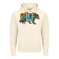 Vintage Artic mama bear sunflowers leopard cowhide mother's day Vintage Hoodie - Jasminsmagicworld