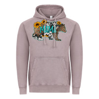 Vintage Zinc mama bear sunflowers leopard cowhide mother's day Vintage Hoodie - Jasminsmagicworld