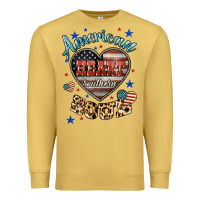 Antique Gold American heart southern soul Premium Sweatshirt - HowdyJamesFarm
