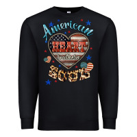 Black American heart southern soul Premium Sweatshirt - HowdyJamesFarm