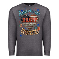 Charcoal Heather American heart southern soul Premium Sweatshirt - HowdyJamesFarm