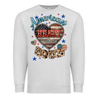 Dove Grey American heart southern soul Premium Sweatshirt - HowdyJamesFarm