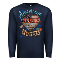 Navy American heart southern soul Premium Sweatshirt - HowdyJamesFarm