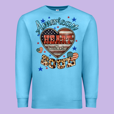 American Heart Southern Soul Premium Sweatshirt Designed By Howdyjamesfarm
