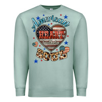 Seafoam American heart southern soul Premium Sweatshirt - HowdyJamesFarm