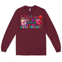 Burgundy my class is full of sweethearts Long Sleeve Tee - NancyCooperArtShop