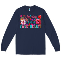 Navy my class is full of sweethearts Long Sleeve Tee - NancyCooperArtShop