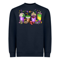 Navy mardi gras coffee cups Heavyweight Sweatshirt - MaliasSmallBusiness