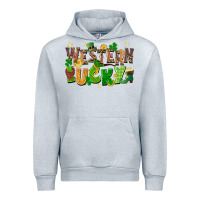 Heather Grey western lucky St. Patricks Day Urban Hoodie - FaDigitalArtStudio