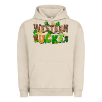 Pigment French Oak western lucky St. Patricks Day Urban Hoodie - FaDigitalArtStudio