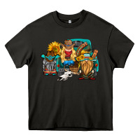 Asphalt western Truck with gnomes Heavy Core Tee - HRA Design Shop