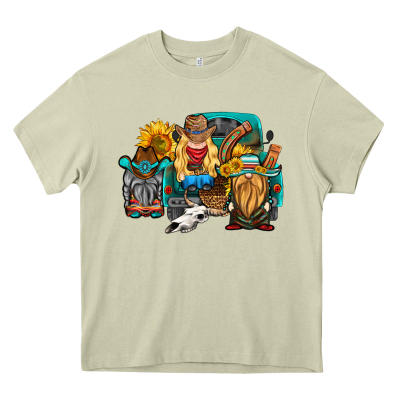 Western Truck With Gnomes Heavy Core Tee by HRA Design Shop | Teevron