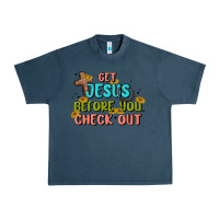 Midnight Navy get jesus before you check out Urban Heavy Tee - MaliasSmallBusiness