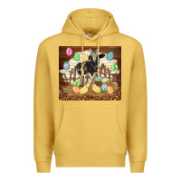 Antique Gold cow and chick easter Premium Hoodie - TumblerDesignByShophia