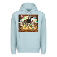 Blue Mist cow and chick easter Premium Hoodie - TumblerDesignByShophia