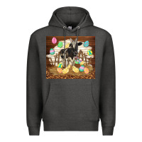 Charcoal Heather cow and chick easter Premium Hoodie - TumblerDesignByShophia