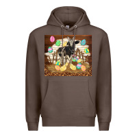 Coffee cow and chick easter Premium Hoodie - TumblerDesignByShophia