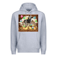 Heather Grey cow and chick easter Premium Hoodie - TumblerDesignByShophia