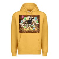 Mustard cow and chick easter Premium Hoodie - TumblerDesignByShophia