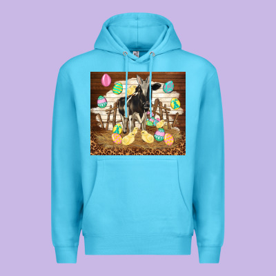 Cow And Chick Easter Premium Hoodie Designed By Tumblerdesignbyshophia